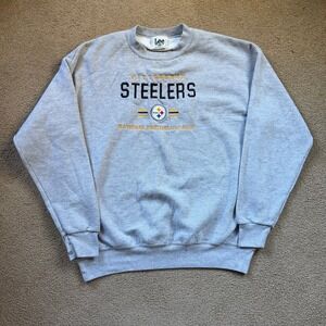 Vintage Lee Sport Pittsburg Steelers Sweatshirt Men's Extra Large Gray NFL